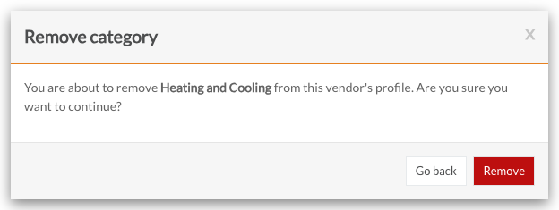 The Remove category window